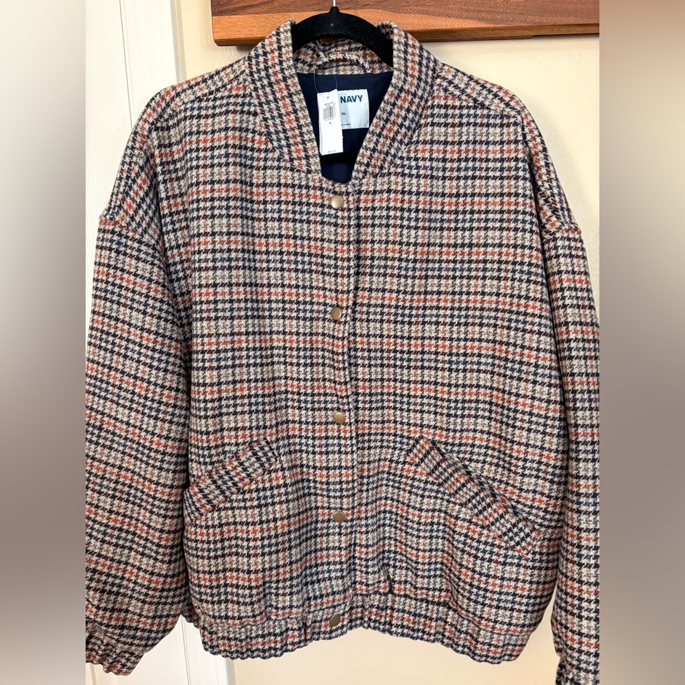 Old Navy Multicolor Houndstooth Jacket - Picture 3 of 4